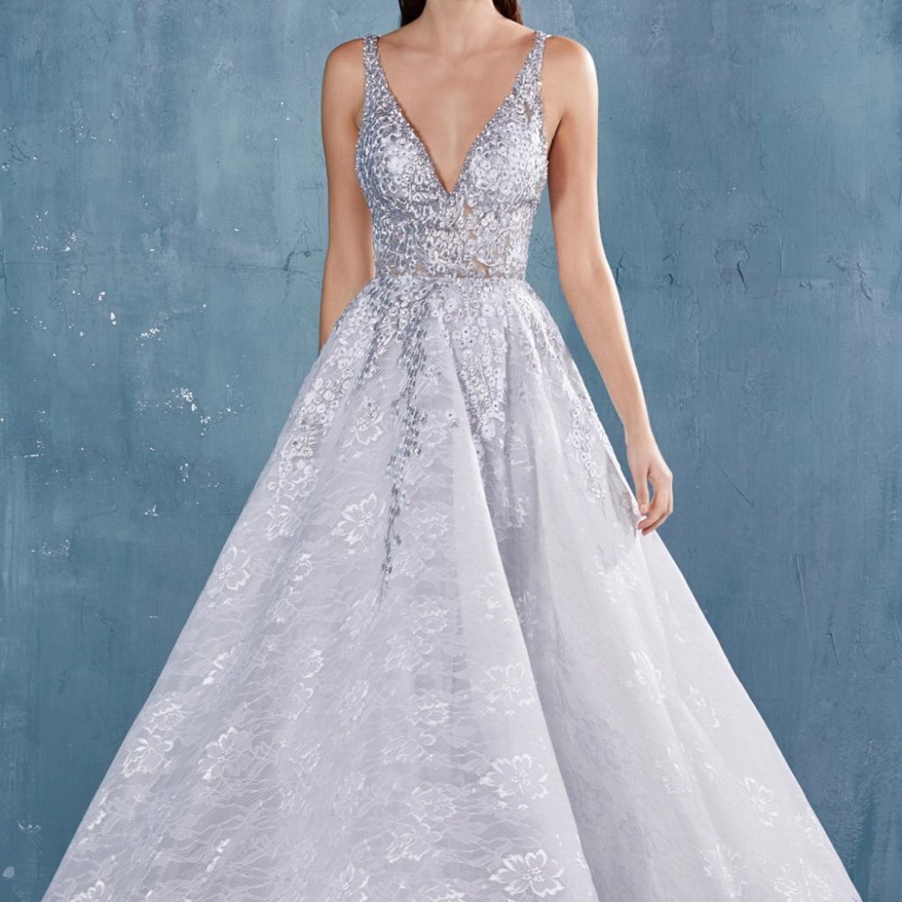 V-Neck A-Line Shape Evening Dress ALA0964